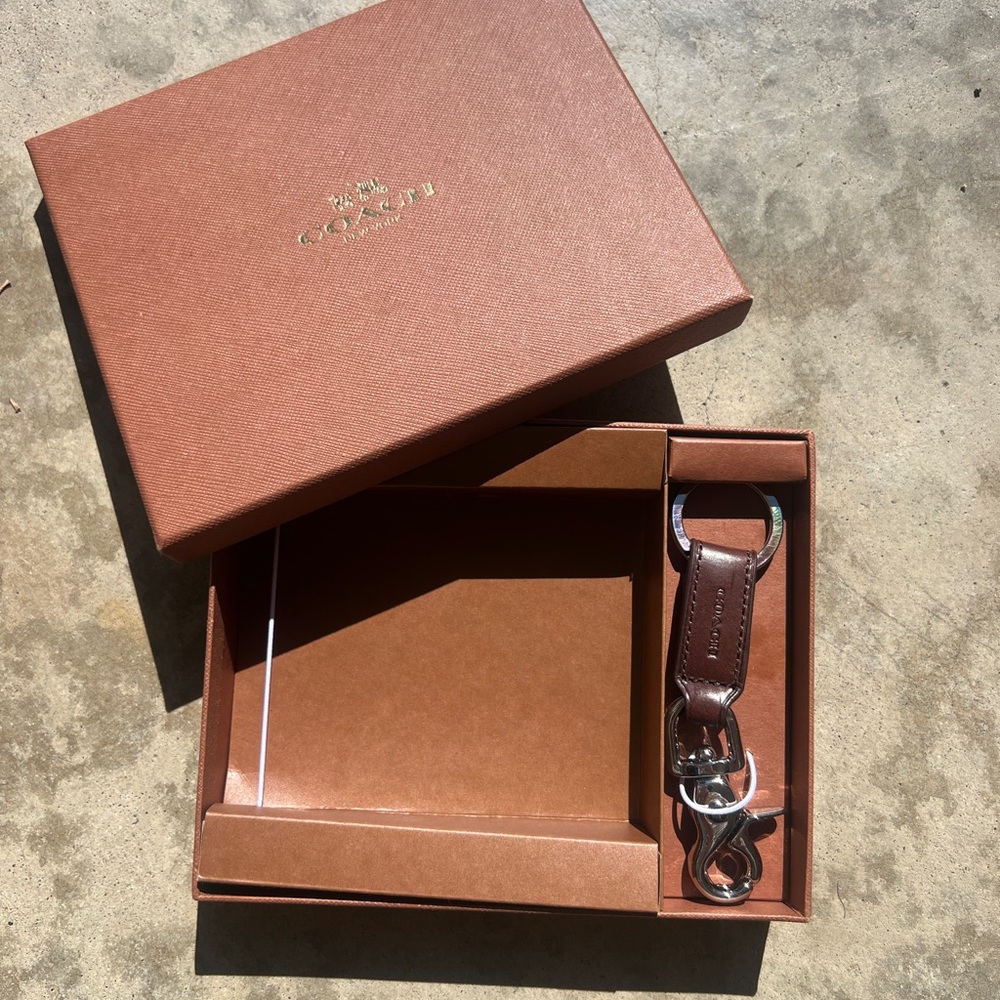 Coach Tan Leather Key Holder